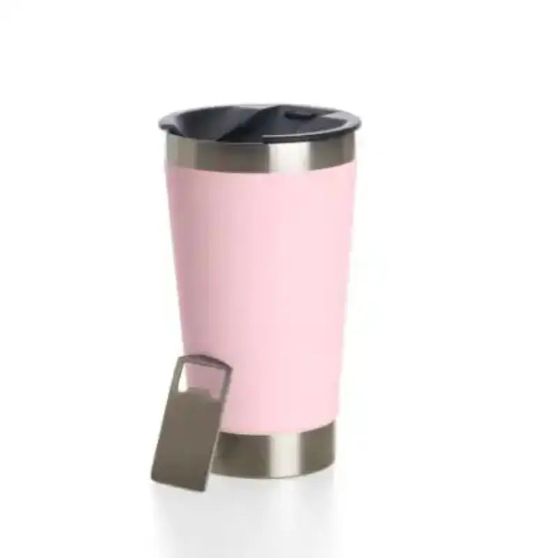 Copo Térmico de Cerveja Inox 473ml com Tampa e Abridor – Parede Dupla